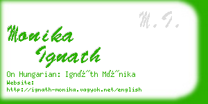 monika ignath business card